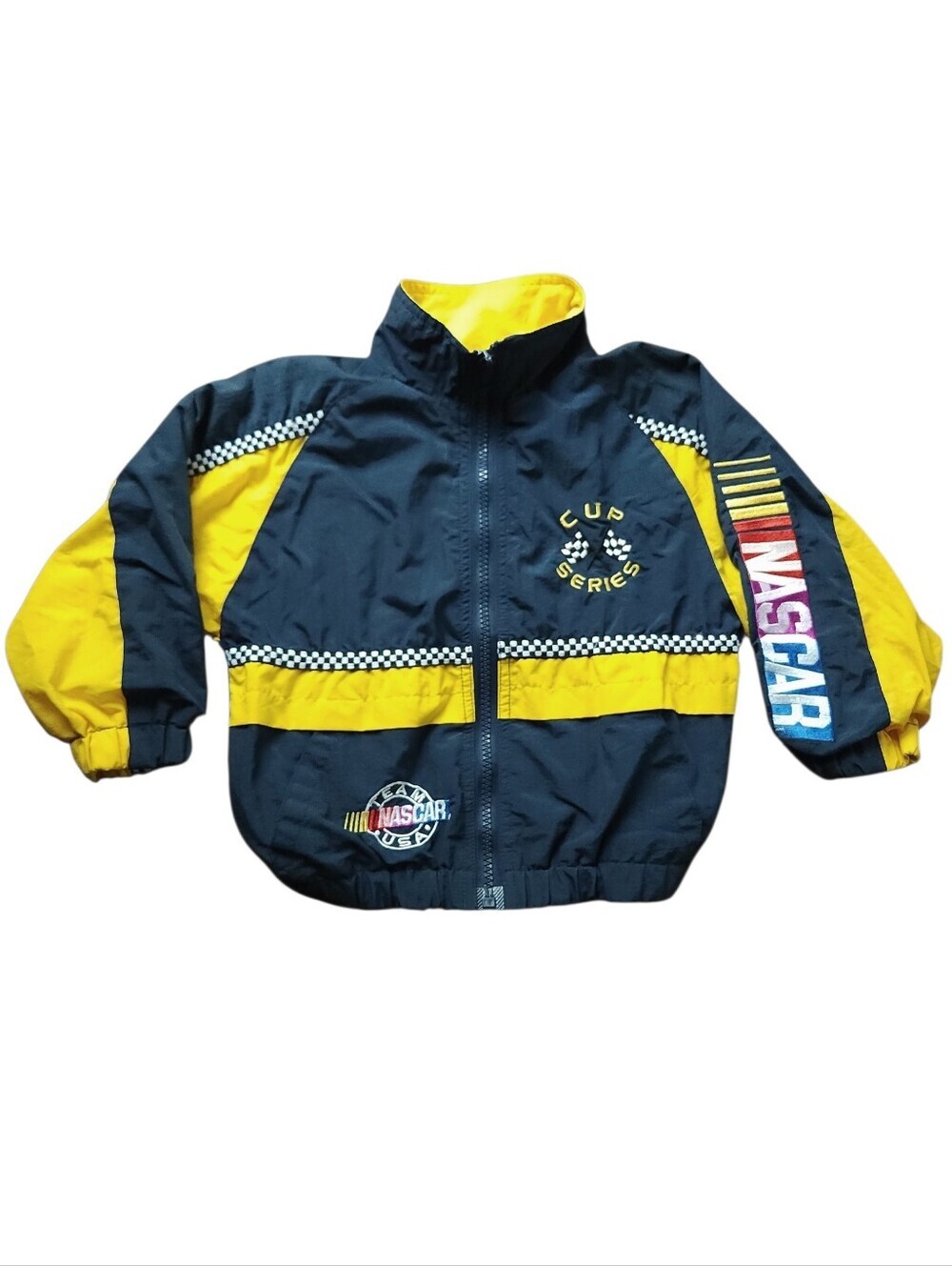 Chase Authentics Vintage Nascar 2000s Full Zip Lined Windbreaker Jacket Sz 2